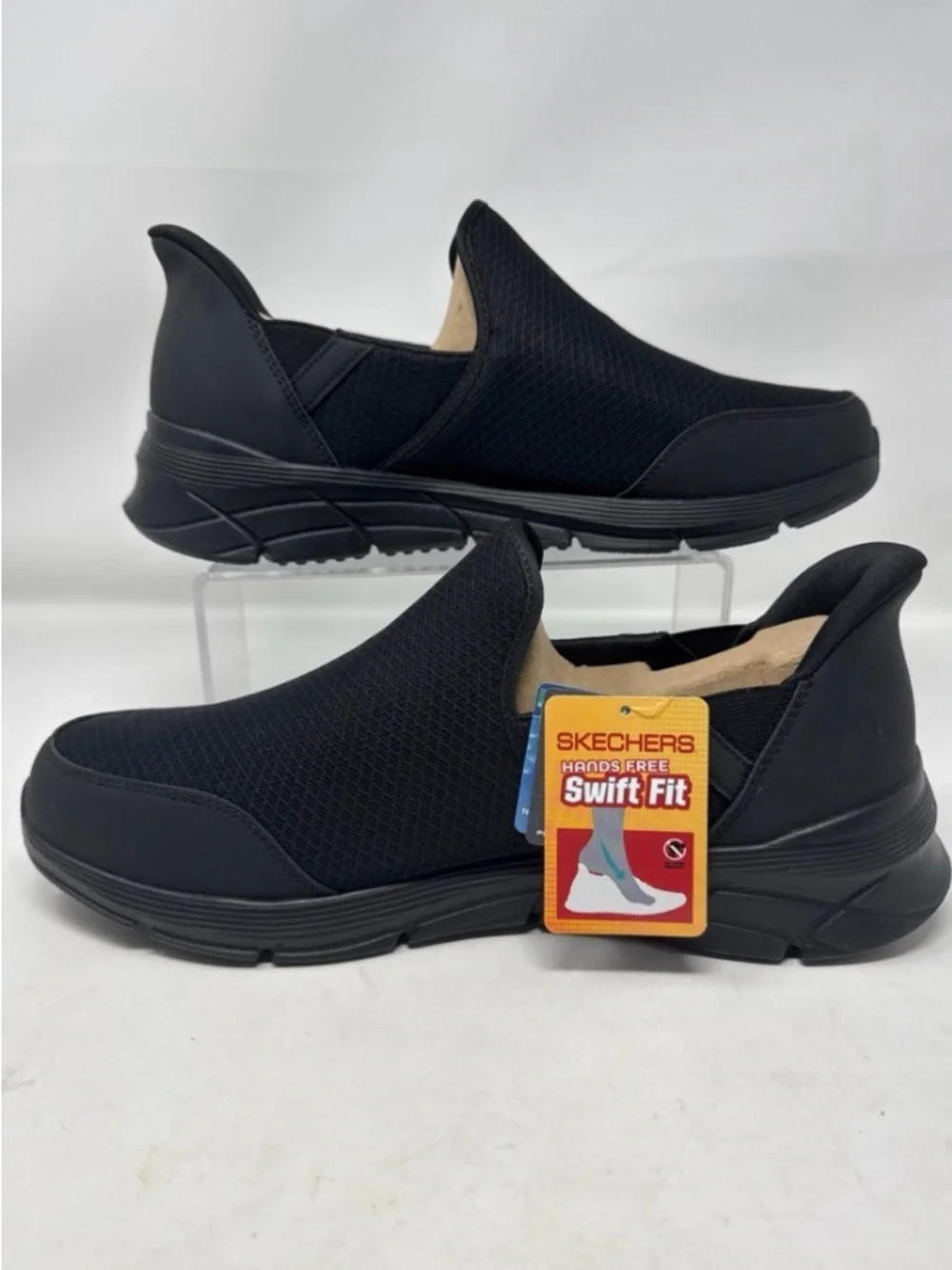 Skechers Hands Free Slip-Ins Swift Fit Black Loafer Shoes Size 13 NWT